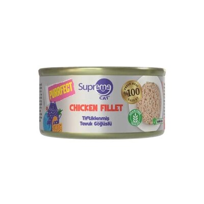Supreme Cat Tavuk Göğüslü Tahılsız Kedi Konservesi 70 gr