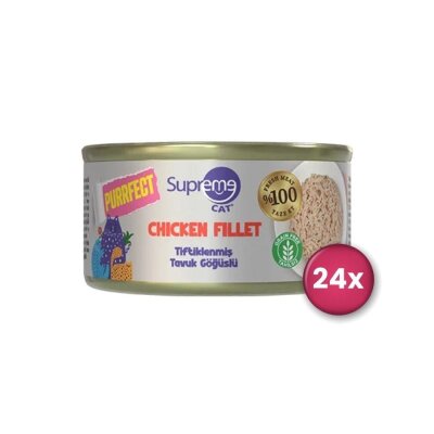 Supreme Cat Tahılsız Tiftik Tavuk Göğüslü Konserve 70 gr x 24
