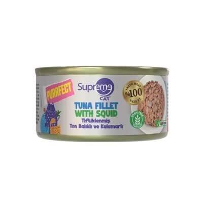 Supreme Cat Ton Balıklı ve Kalamarlı Tahılsız Kedi Konservesi 70 gr