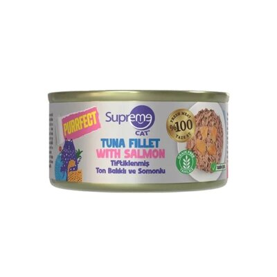 Supreme Cat Ton Balıklı ve Somonlu Tahılsız Kedi Konservesi 70 gr