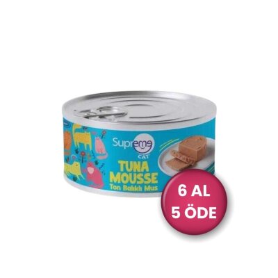 Supreme Cat Ton Balıklı Mus Komple Yetişkin Kedi Yaş Maması 85 gr