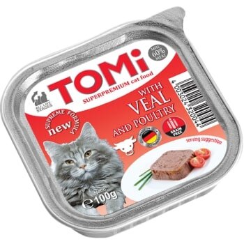 Tomi Dana ve Kümes Hayvanlı Pate Kedi Konservesi 100 gr