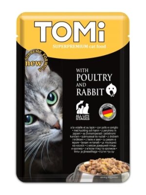 Tomi Kümes Hayvanı ve Tavşanlı Kedi Konservesi 100 gr