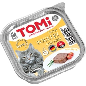 Tomi Kümes Hayvanı ve Ciğerli Pate Kedi Konservesi 100 gr