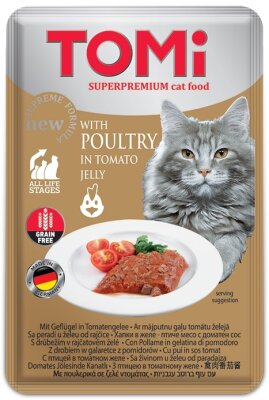 Tomi Tahılsız Kümes ve Domatesli Pate Kedi Konservesi 100 gr