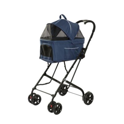 Tommy Çift Katlı Evcil Hayvan Arabası (Mavi, Max 30 kg)