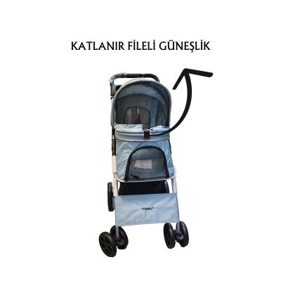 Tommy Katlanabilir 15 kg Tekerlekli Taşıma Arabası (Turkuaz)