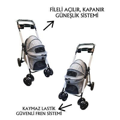 Tommy Katlanabilir 15 kg Tekerlekli Taşıma Arabası (Gri)