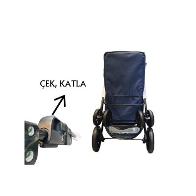 Tommy Ayrılabilir Bölmeli 15 kg Taşıma Arabası (Siyah)