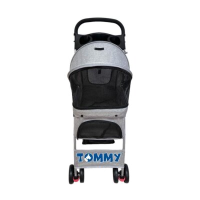 Tommy Katlanabilir Evcil Hayvan Arabası (Gri, Max 15 kg)