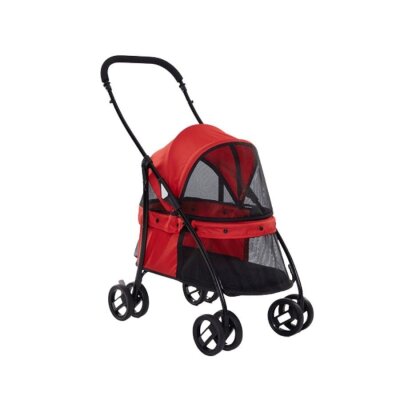Tommy Tekerlekli Evcil Hayvan Arabası (Kırmızı, Max 15 kg)