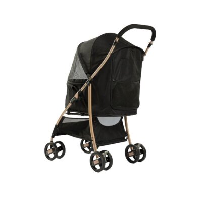 Tommy Katlanabilir Tekerlekli Evcil Hayvan Arabası 15 kg Siyah