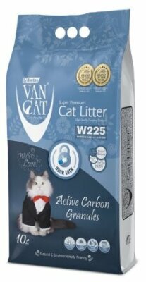 Van Cat Aktif Karbonlu İnce Taneli Topaklanan Bentonit Kedi Kumu 10 L