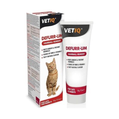 Vet IQ Defurr-Um Tüy Yumağı Önleyici Kedi Malt Macunu 70 gr