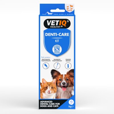 VetIQ Denti Care Diş Macunu ve Fırça Seti (Kedi-Köpek)
