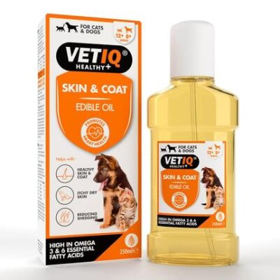 VetIQ Omega Katkılı Deri ve Tüy Besleyici Yağ 250 ml (Kedi-Köpek)