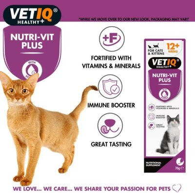 Vet IQ Nutri-vit Plus Kedi Vitamin ve Mineral Takviyesi 70 gr