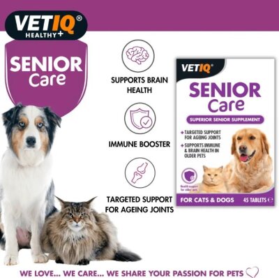 Vet IQ Senior Care Yaşlı Köpek Eklem ve Vitamin Tableti (45 Adet)