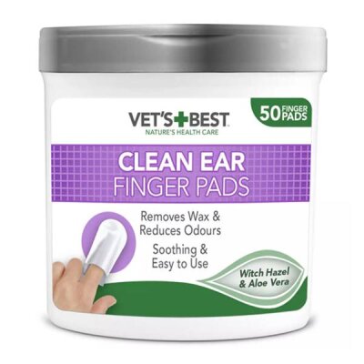 Vet's Best Fındık ve Aloe Veralı Kedi Köpek Kulak Temizleme Pedi 50'li