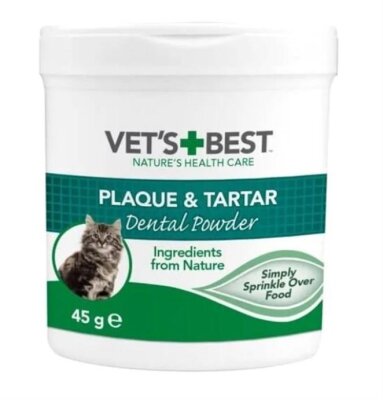 Vet's Best Plak ve Tartar Karşıtı Kedi Ağız Bakım Tozu 45 gr