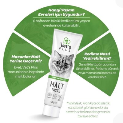 Tüy Yumağı Önleyici Malt Kedi Macunu, 100 gr