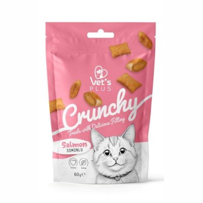 Somonlu ve Catnipli İçi Dolgulu Çıtır Kedi Ödülü, 60 gr