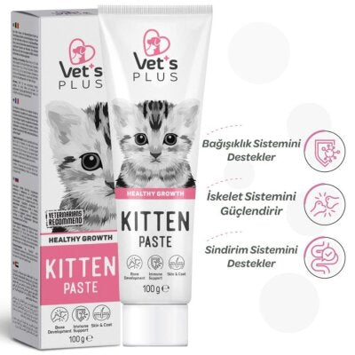 Vet's Plus Hamile ve Yavru Kedi Multivitaminli Malt Macunu 100 gr