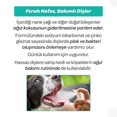 Fırçasız Kedi-Köpek Diş ve Ağız Bakım Spreyi, 50 ml