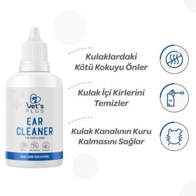 Vet's Plus Kedi ve Köpek Kulak Temizleme Solüsyonu 100 ml