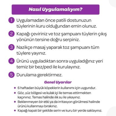 Vet's Plus Lavanta ve Biberiyeli Susuz Toz Şampuan 150 gr