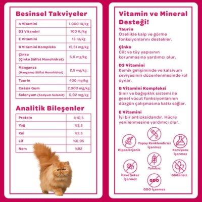 Vet's Plus Hipoalerjenik Somonlu Tahılsız Kedi Konservesi 85 gr