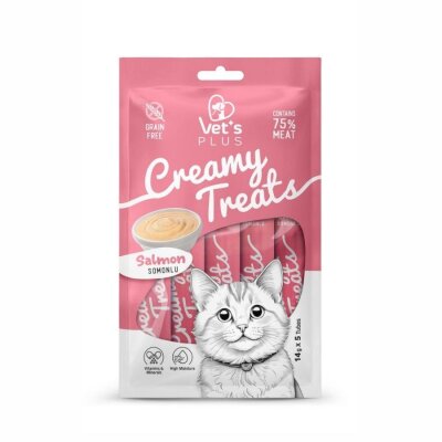 Somonlu Sıvı Krema Kedi Ödülü, 5x14 gr