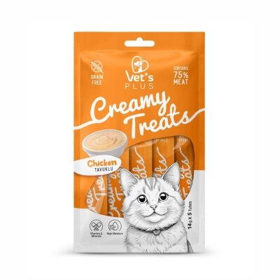 Tavuklu Sıvı Krema Kedi Ödülü, 5x14 gr