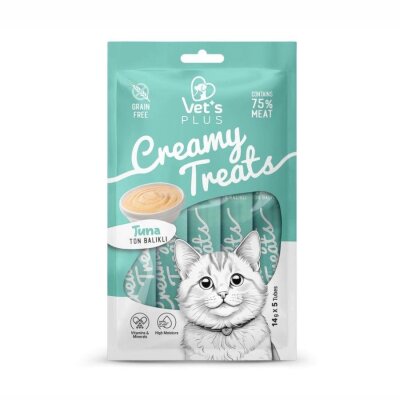 Ton Balıklı Sıvı Krema Kedi Ödülü, 5x14 gr