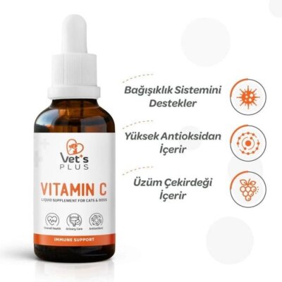 Vet's Plus C Vitamini Sıvı Bağışıklık Damlası 50 ml