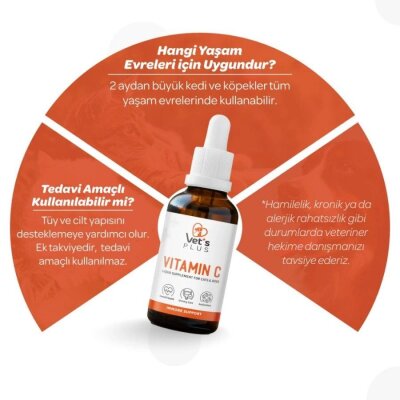 Vet's Plus C Vitamini Sıvı Bağışıklık Damlası 50 ml