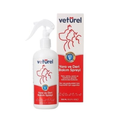 Veturel Kedi-Köpek Yara ve Deri Bakım Spreyi 300 ml