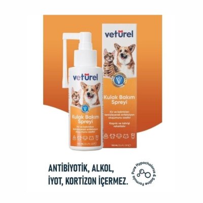 Veturel Kedi-Köpek Kulak Bakım Spreyi 100 ml