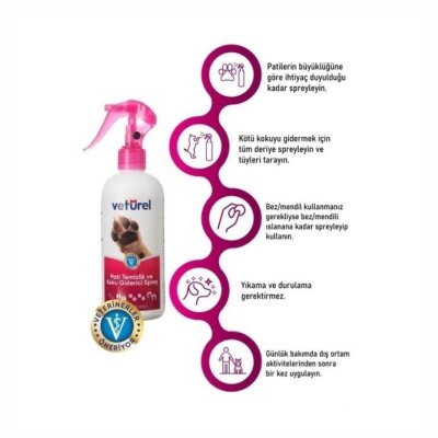 Veturel Koku Giderici Kedi-Köpek Pati Temizleme Spreyi 300 ml