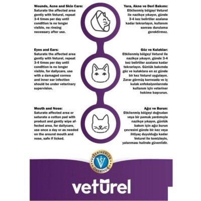 Veturel Akne ve Yüz Bakım Solüsyonu Kedi 100 ml