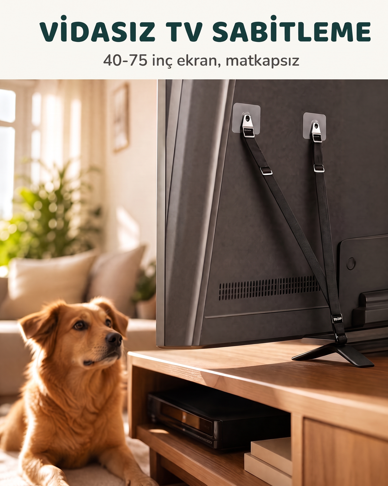 Vidasız TV Sabitleme Askısı 40-75"