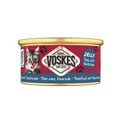Voskes Jöleli Ton Balığı ve Çipuralı Yetişkin Kedi Konservesi 85 g
