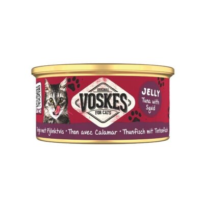 Voskes Jöleli Ton Balığı-Kalamarlı Yetişkin Kedi Konservesi 85 gr