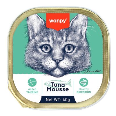 Wanpy Ton Balıklı Pate Yetişkin Kedi Konservesi 6 x 40 gr