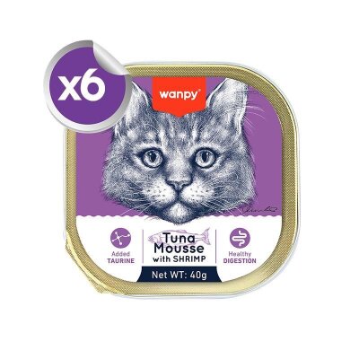Ton Balıklı ve Karidesli Pate Yetişkin Kedi Konservesi 6 x 40 gr