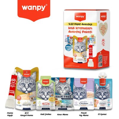 Wanpy Avantajlı Kedi Ödül ve Konserve Mama Paketi