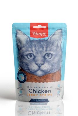 Wanpy %88 Gerçek Tavuklu Yumuşak Fileto Kedi Ödülü 80 gr