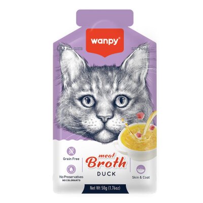 Wanpy Ördek Etli Tahılsız Sıvı Kedi Çorbası 50 gr