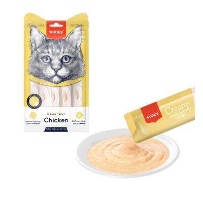 Wanpy Tavuklu Sıvı Krema Kedi Ödülü 5x14 gr