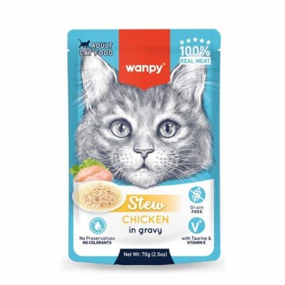 Wanpy Soslu Tavuklu 70 gr Yetişkin Yaş Kedi Maması